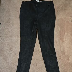 Calvin Klein Black Textured Slim Trousers